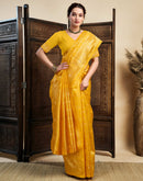 Yellow Silk Woven Banarasi Saree
