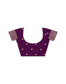 Wine Silk Woven Banarasi Saree