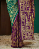 Wine Silk Woven Banarasi Saree