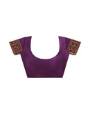 Wine Silk Woven Banarasi Saree