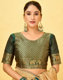 Beige Silk Woven Patola Saree