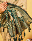 Beige Silk Woven Patola Saree