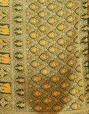 Yellow Silk Woven Baluchari Saree