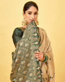 Beige Silk Woven Baluchari Saree