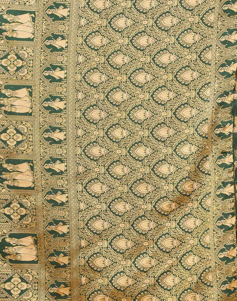 Beige Silk Woven Baluchari Saree