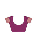 Wine Silk Woven Banarasi Saree