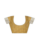 Beige Silk Printed Saree