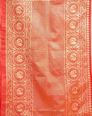 Beige Silk Woven Kanjivaram Saree