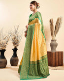 Beige Silk Woven Kanjivaram Saree