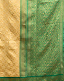Beige Silk Woven Kanjivaram Saree