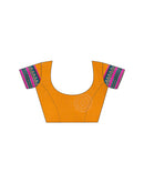 Yellow Chiffon Printed Saree