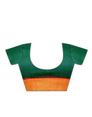 Orange Georgette Printed Saree