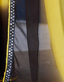 Yellow Georgette Lace Solid Saree