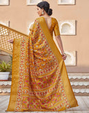 Yellow Silk Printed Patola Saree