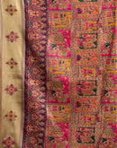 Wine Silk Minakari Banarasi Saree