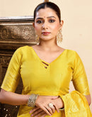Yellow Silk Woven Banarasi Saree