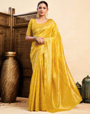 Yellow Silk Woven Banarasi Saree
