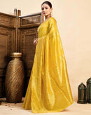 Yellow Silk Woven Banarasi Saree