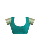 Teal Green Silk Woven Banarasi Saree