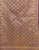 Wine Silk Woven Banarasi Saree
