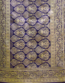 Navy Blue Silk Woven Banarasi Saree