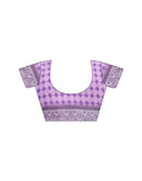 Purple Satin Printed Saree
