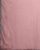 Light Pink Tissue Silk Lace Plain Saree