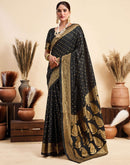 Black Silk Woven Banarasi Saree