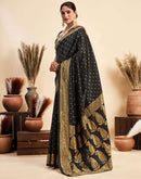 Black Silk Woven Banarasi Saree