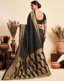Black Silk Woven Banarasi Saree