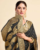 Black Silk Woven Banarasi Saree