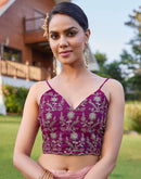 Peach Pink Georgette Foil Printed Saree