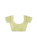 Yellow Chinnon Printed Saree