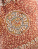 Beige Linen Printed Saree