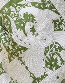 Green Cotton Blend Floral printed Saree