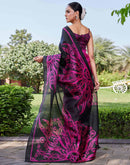 Rani Pink Cotton Printed Saree