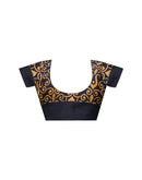 Yellow Cotton Printed Saree