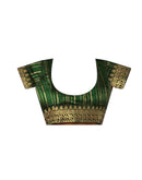 Bottle Green Georgette Stone Work Swarovski Saree