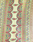 Beige Cotton Blend Madhubani Printed Saree