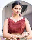 Beige Cotton Blend Madhubani Printed Saree