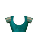 Teal Green Silk Woven Banarasi Saree