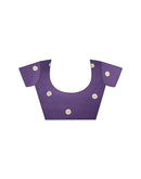 Handsfree Dusty Purple Satin Printed Saree