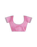 Baby Pink Georgette Foil Printed Saree