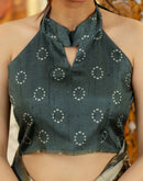 Beige Tussar Silk Printed Saree