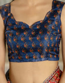 Multicoloured Cotton Printed Kalamkari Saree
