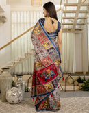 Multicoloured Cotton Printed Kalamkari Saree