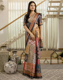 Multicoloured Cotton Printed Saree