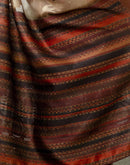 Beige Chanderi Floral Printed Saree