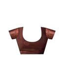 Beige Chanderi Floral Printed Saree