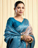 Dusty Beige Silk Woven Banarasi Saree